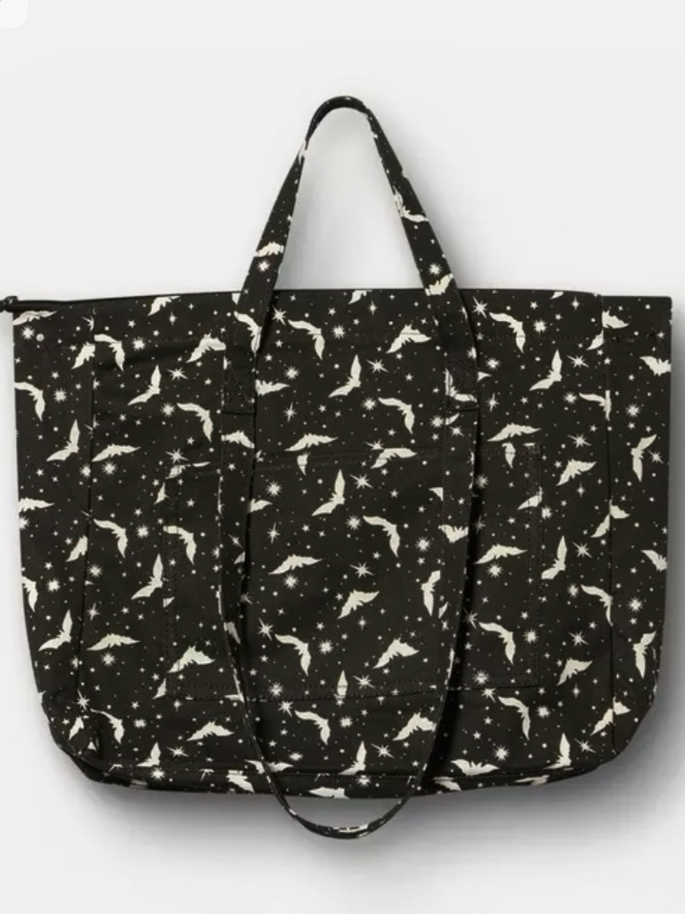 Denim Bat Tote Goth Vampire Halloween Bag NWT